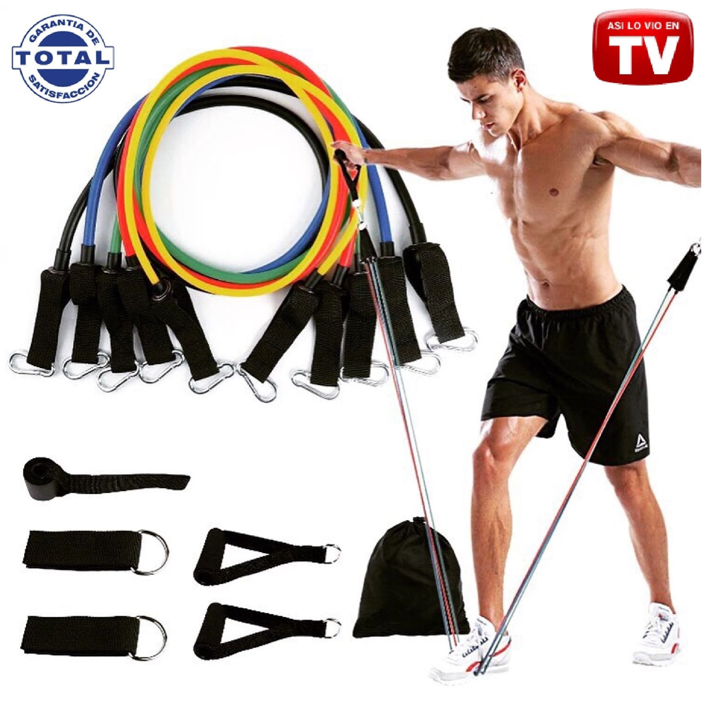 Combo Fitness Rueda + Bandas Elasticas