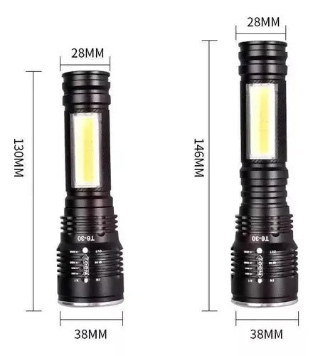 Linterna Tactica Led Recarg Cree T6 Usb