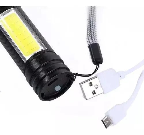 Linterna Tactica Led Recarg Cree T6 Usb