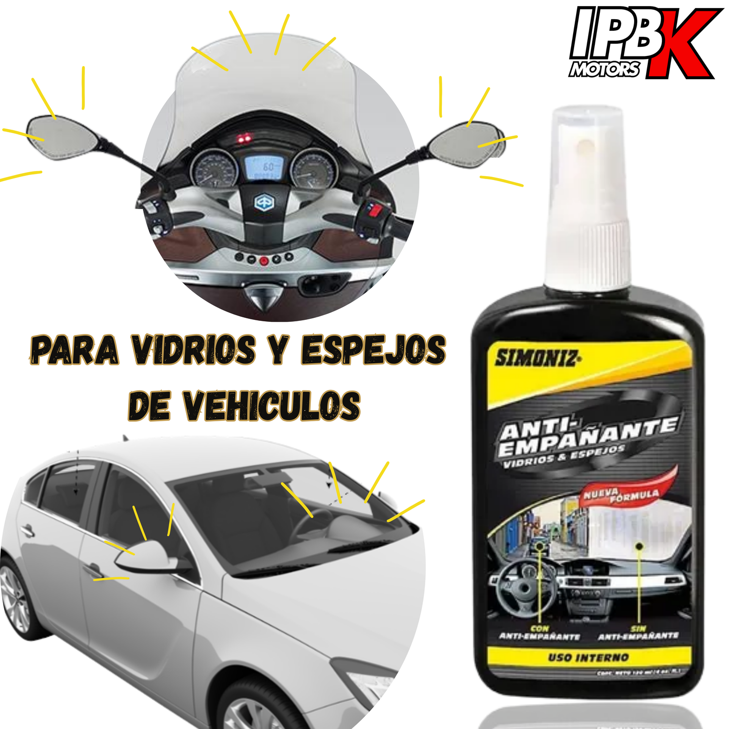 Antiempañante simoniz moto carro cristal