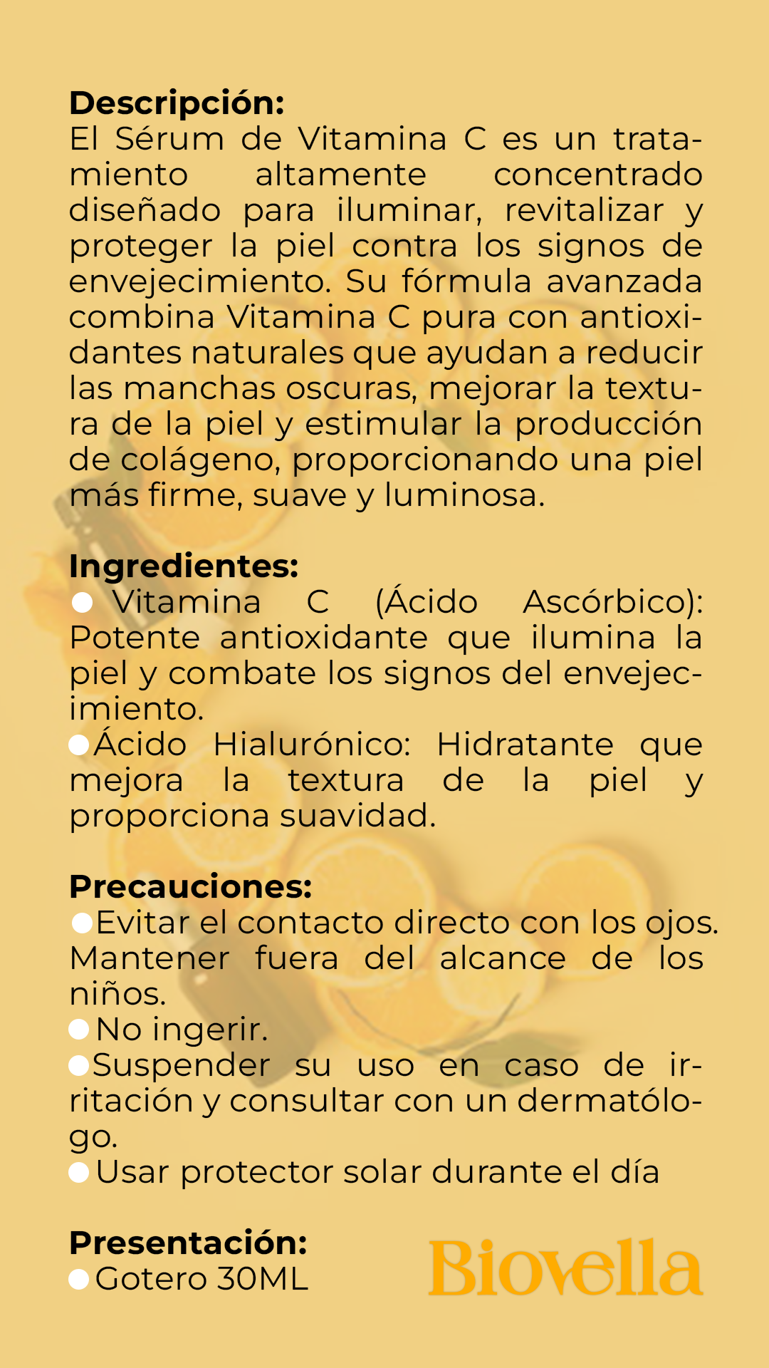 Serum vitamina C Biovella